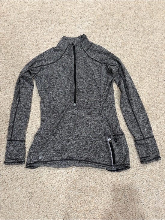 Athleta Tops - Athleta Gray Heather Half-Zip Performance Pullover